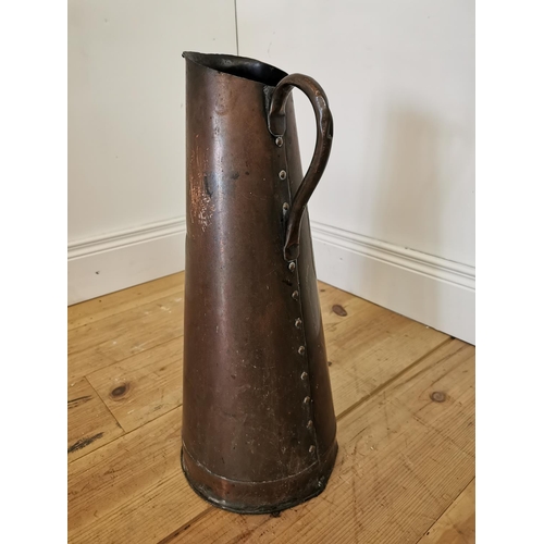 488 - Early 20th Copper Simlex fire extinguisher converted to coal bucket. {50 cm H x 22 cm Diam}.