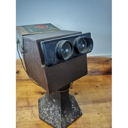 554 - 1940s Gaumont Paris No. 2931 table top stereoscope {36 cm H x 29 cm W x 18 cm D}.