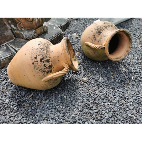 638 - Pair of early 20th C. terracotta planters. {36 cm H x 52 cm W x 43 cm D}.