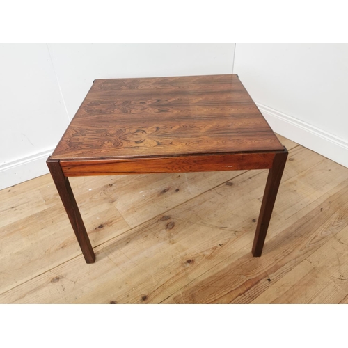 703 - Mid century rosewood coffee table { 51cm H X 70cm Sq }.