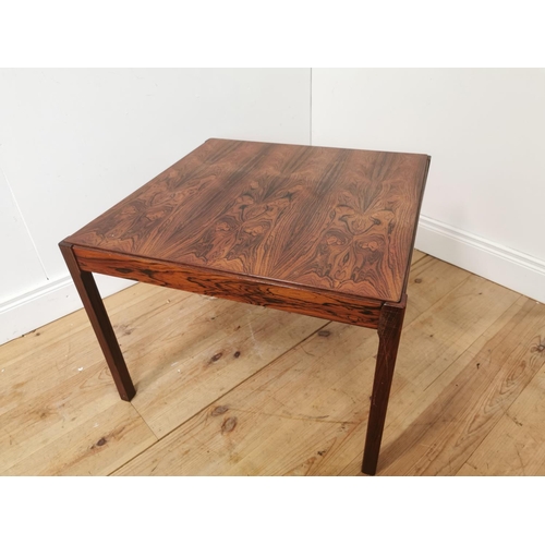 703 - Mid century rosewood coffee table { 51cm H X 70cm Sq }.