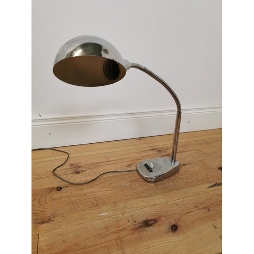 747 - 1950's chrome desk lamp {43 cm H x 43 cm W x 20 cm D}.