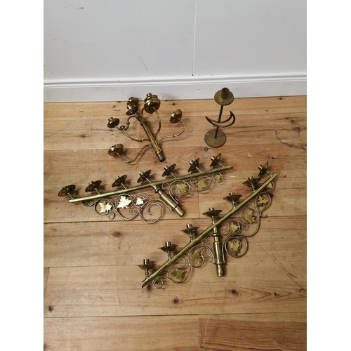 754 - Collection of 19th. C. brass candlestick parts