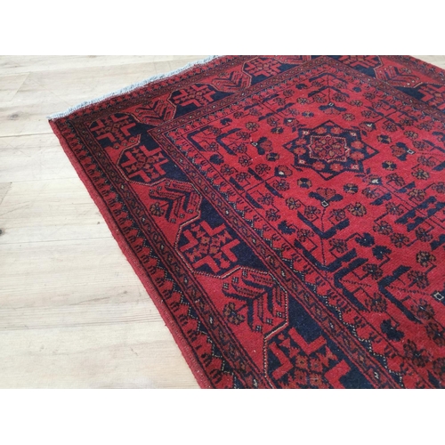 76 - Persian Hand Knotted wool Carpet {120cm L x 100cm W}