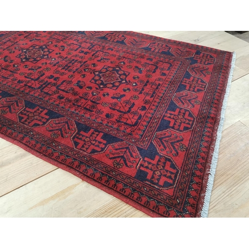 76 - Persian Hand Knotted wool Carpet {120cm L x 100cm W}