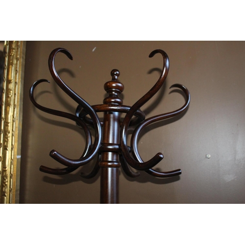 815 - Bentwood hat and coat stand { 190cm H X 47cm Dia }.