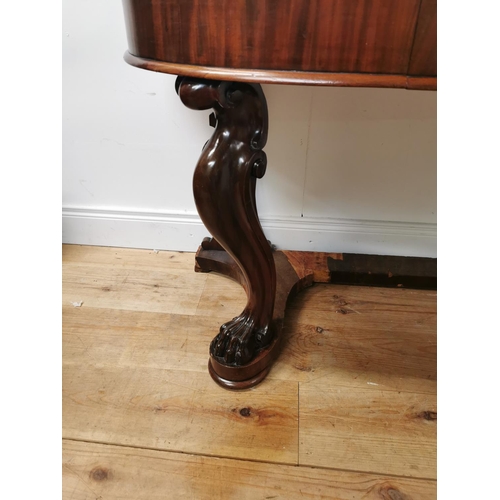 921 - 19th. C. mahogany duchess dressing table raised on cabriole legs and carved lion's paw feet { 163cm ... 