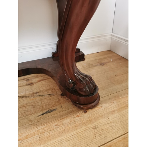 921 - 19th. C. mahogany duchess dressing table raised on cabriole legs and carved lion's paw feet { 163cm ... 