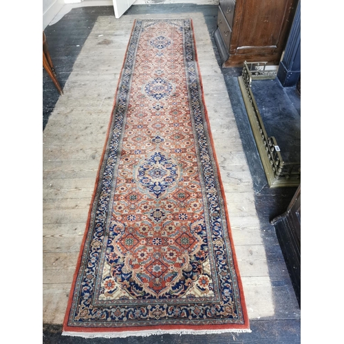 761 - Decorative Bidjar Laufer carpet runner {395 cm L x 85 cm W}.