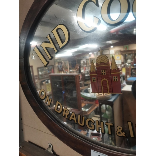 1 - Ind Coope Old Draught and in Bottle advertising mirror.{50 cm H x 65 cm W}.