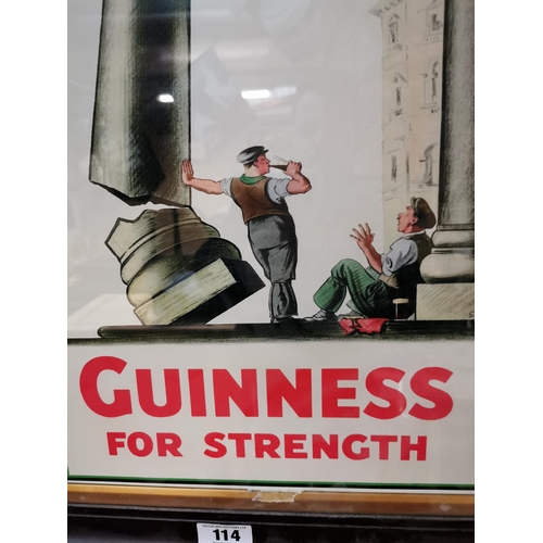 114 - Guinness For Strength framed advertising print {50 cm H x 60 cm W}.