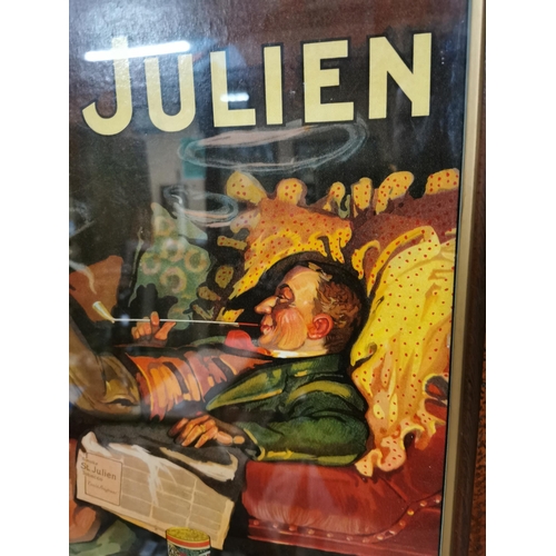 134 - Smoke St Julien Cool and Fragrant advertising show card {56 cm H x 44 cm W}.