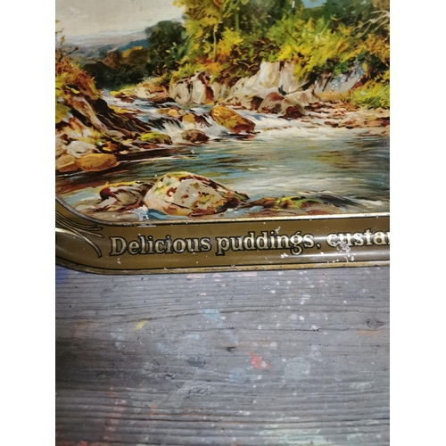 149 - Marshall's Farola tin plate advertising tray. { 31 cm H x 42 cm W}.