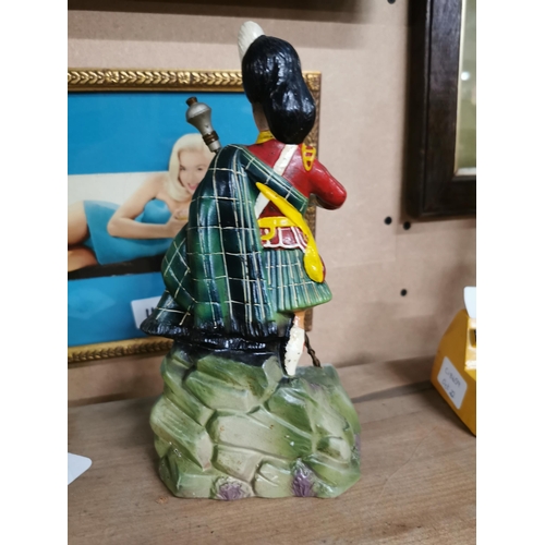 156 - Rubberoid White Label Scotch Whiskey advertising figure in the form of a Drum Major. {24 cm H x 11 c... 