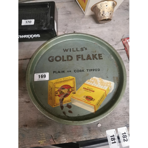 169 - Wills's Gold Flake advertising drinks tray {31 cm Dia.}.