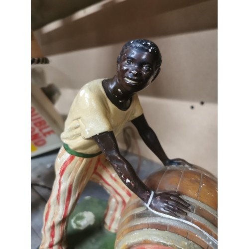 195 - Lemon Hart Rum ceramic advertising figure  {7 cm H x 23 cm W X 14xm D }