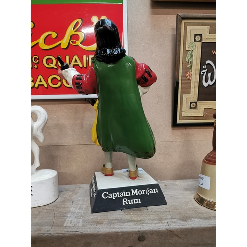 208 - Captain Morgan Rum rubberoid advertising figure. {34 cm H x 18 cm W x 13 cm D}.