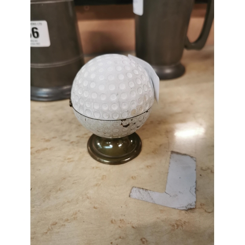 238 - 1950�s cigarette lighter in the form of Golf ball.