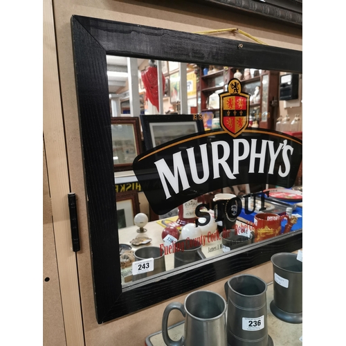 243 - Murphy�s Irish Stout Fueling County Cork The Rebel County since 1856 advertising mirror. {54 cm H x ... 