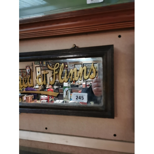 245 - Have It Cleaned At Flinn's framed advertising mirror. {61 cm H x 21 cm W}