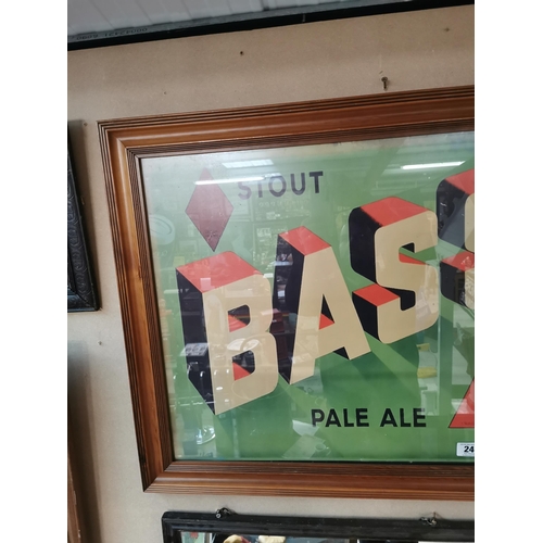 246 - Stout Bass Pale Ale framed advertising print { 68cm H X 80cm W }.