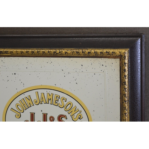 282 - John Jameson Smooth Irish whiskey framed advertising mirror. {52 cm H x 180 cm W}.