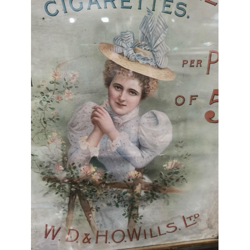 298 - Rare Wild Woodbine Cigarettes W.S. & H.O. Wills Ltd pictorial framed advertising show card {55 cm H ... 