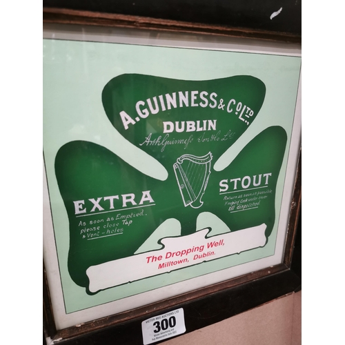 300 - A Guinness & Co Ltd Dublin Shamrock framed advertising print - The Dropping Well Milltown Dublin. {3... 