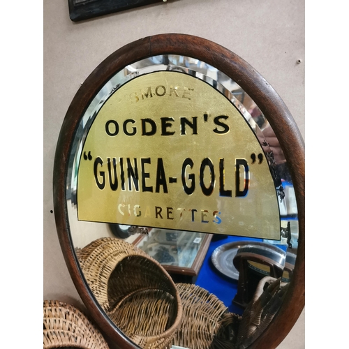 301 - Ogden's Guinea Gold framed advertising mirror. {65 cm H x 50 cm W}.