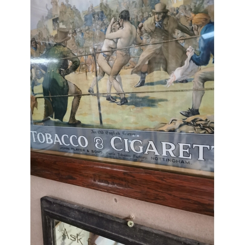 303 - Player's Country Life Tobacco & Cigarettes advertising show card in original frame {46 cm H x 57 cm ... 