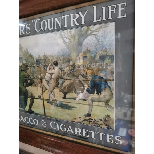 303 - Player's Country Life Tobacco & Cigarettes advertising show card in original frame {46 cm H x 57 cm ... 