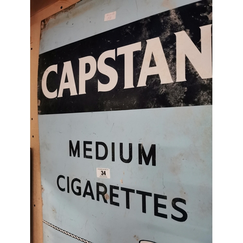 34 - Capstan's Medium Cigarettes enamel advertising sign. { 91cm H X 61cm W }.