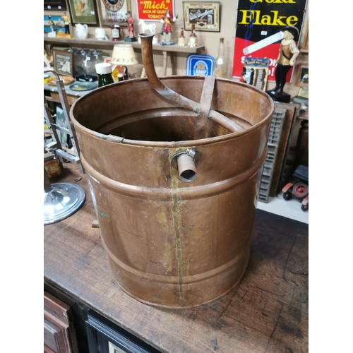 367 - Early 20th C. Copper whiskey still {91 cm H x 45 cm W}