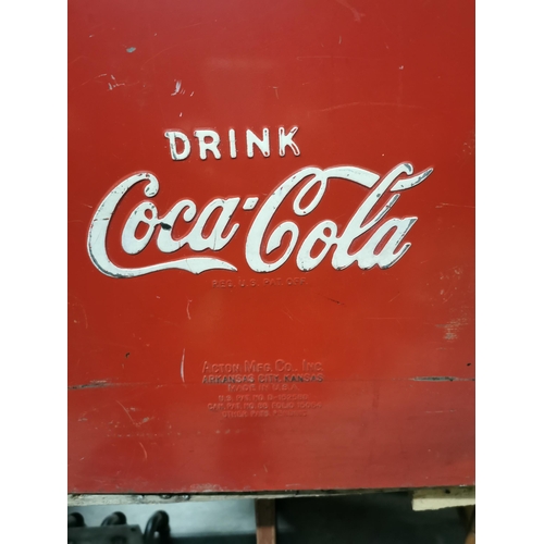 390 - Coca Cola Ice Box. { 49 cm H x 44 cm W x 30 cm D}.