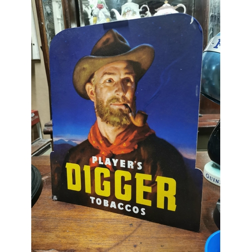 406 - Player's Digger Tobacco advertising Showcard. {35 cm H x 30 cm W}