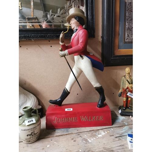 468 - Rare rubberoid Johnny Walker whiskey advertising figure. { 74 cm H x 41 cm W x 16 cm D}.