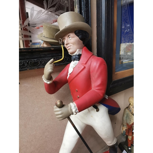 468 - Rare rubberoid Johnny Walker whiskey advertising figure. { 74 cm H x 41 cm W x 16 cm D}.