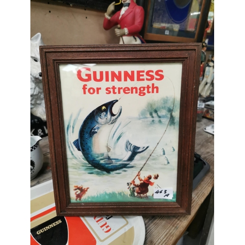 473a - Guinness for Strength framed advertising print. {41 cm H x 44 cm W}.