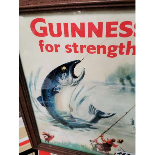 473a - Guinness for Strength framed advertising print. {41 cm H x 44 cm W}.