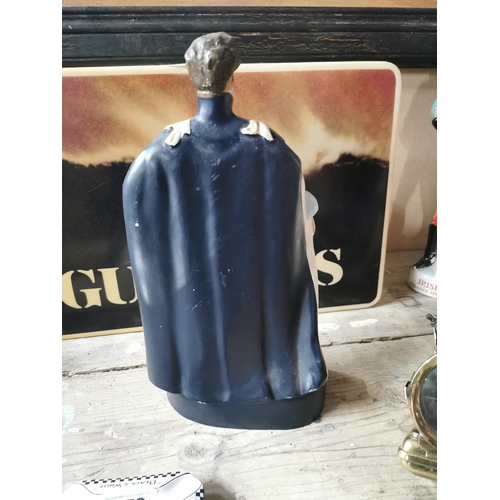 479 - Early 20th C. Rubberoid King George IV Whiskey advertising figure {37 cm H x 20 cm W x 8 cm W}.