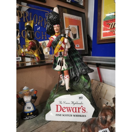 493 - Rare Dewar�s Whiskey rubberoid advertising Drum Major figure. {79 cm H x 38 cm W x 25 cm D}.