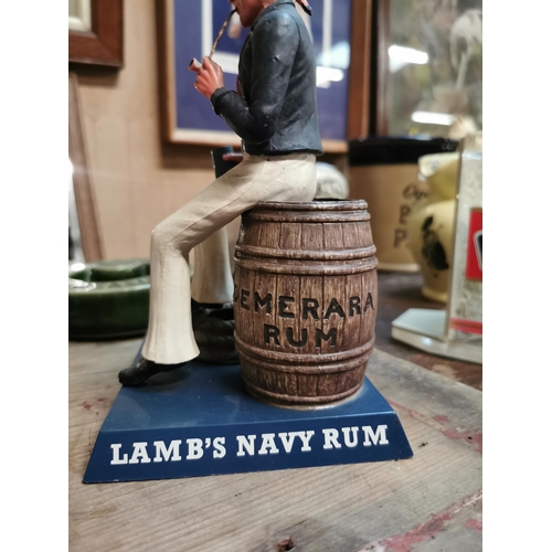 50 - Perspex Lamb�s Navy Rum advertising figure in the form of a Sailor. { 18 cm H x 13 cm W x 11 cm D}
