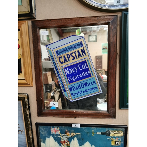 54 - Capstan Navy Cut advertising mirror in original frame {59cm H x 77cm W}.