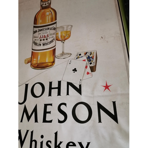 56 - Original John Jameson whiskey showcard in original frame. {74 cm H x 53 cm W}