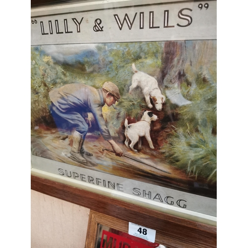60 - Lily and Wills's Superfine Shag showcard. {37 cm H x 47 cm W}