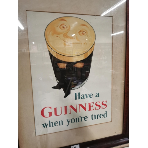 619 - Have a Guinness When You Are Tired framed advertising print {90cm H x 71 cm W}