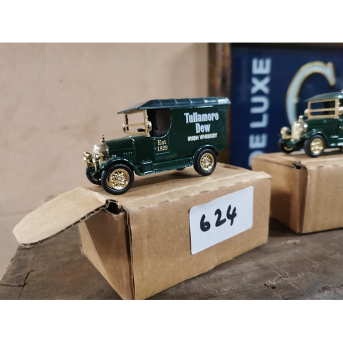 624 - Two Oxford Diecast Models of Tullamore Dew delivery vans.