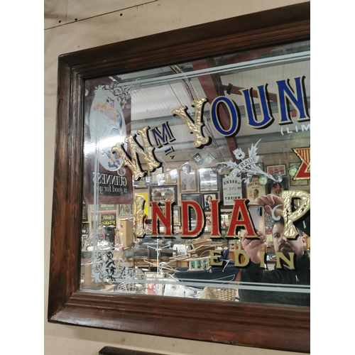 633 - Wm Younger and  Co�s India Pale Ale Edinburgh framed advertising mirror. {75 cm H x 136 cm W}.