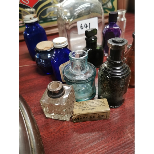 641 - Collection or fourteen 19th C. And early 20th C bottles.