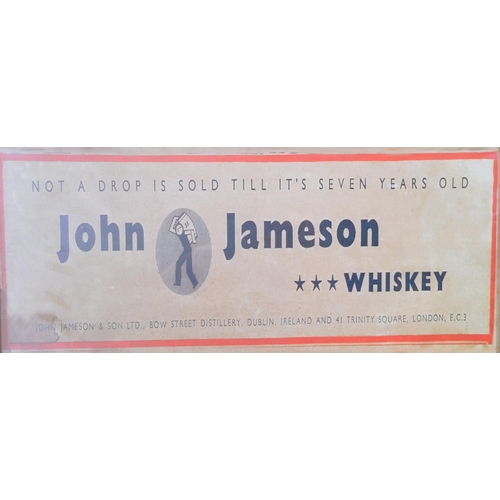 670 - John Jameson Whiskey framed advertising print. {48 cm H x 89 cm W}.